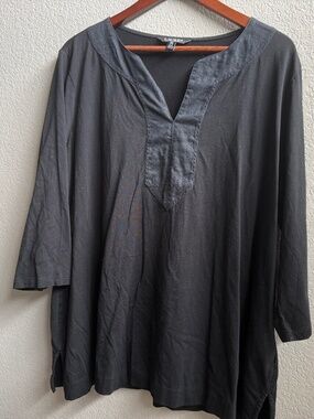 Ralph Lauren Black V-Neck Blouse